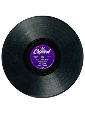 Les Paul & Mary Ford Vaya Con Dios 10in Shellac 78 RPM Capitol Records 2486